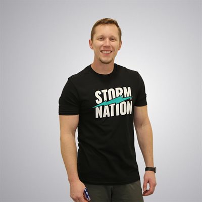 STORM NATION MENS TEE BLACK